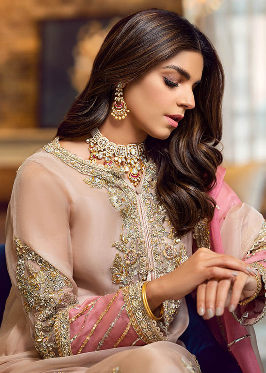 Sara Rohail Asgha Heavy  Embroidered Organza 03 Peace Suit - Ready To Wear