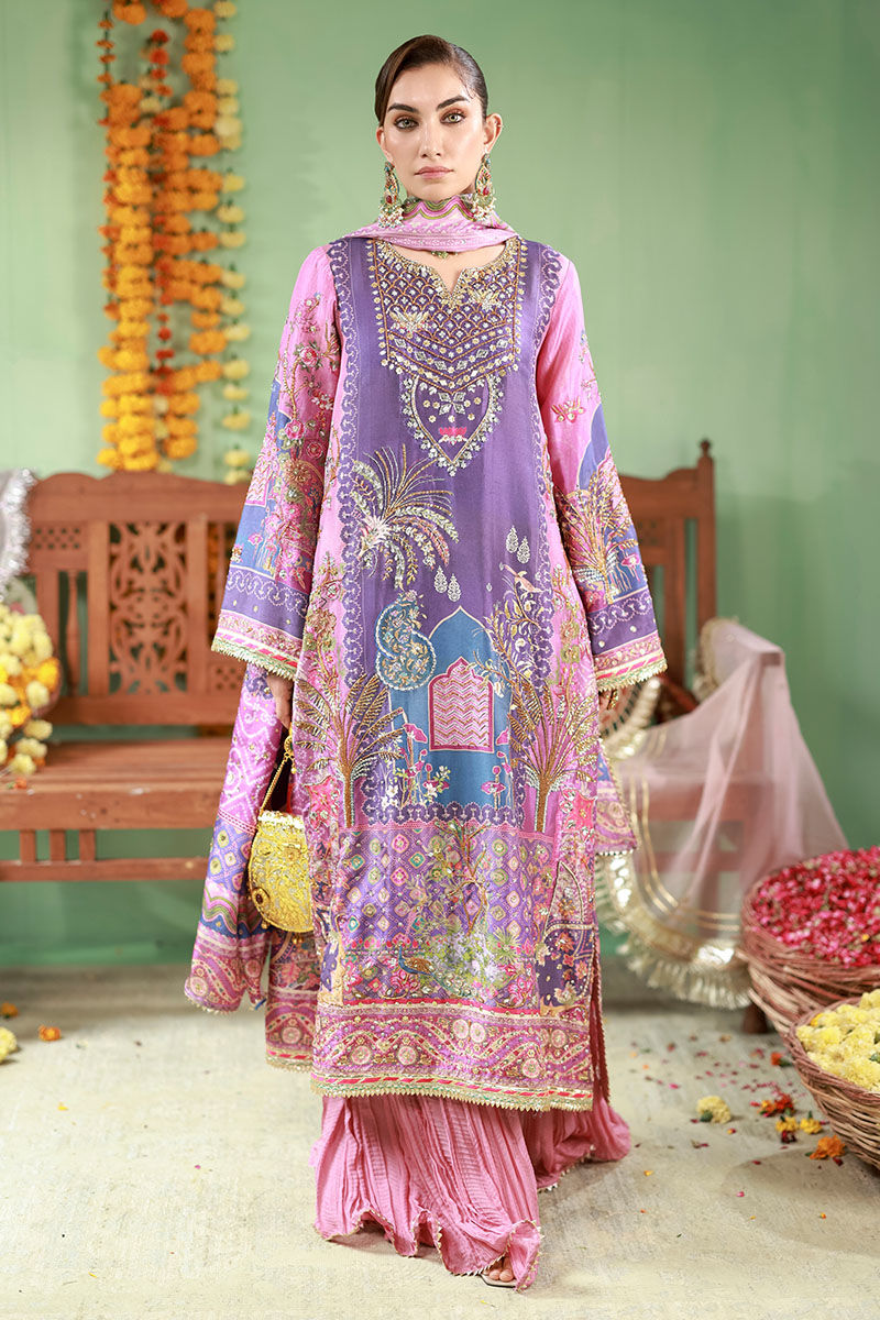 03-Piece Embroidered Swiss Lawn Suit With Jacquard Dupatta | Ready To Wear