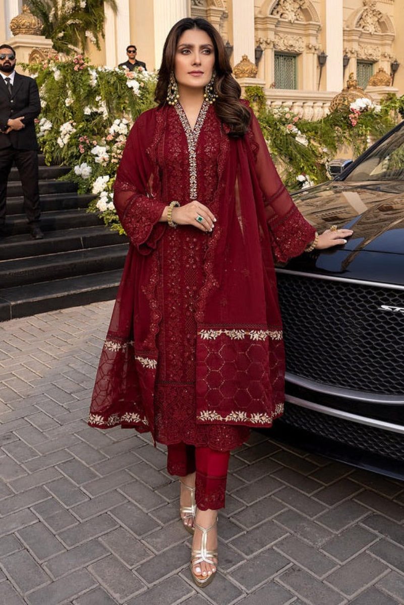 03-Piece chiffon Suit With Sequence Embroidery | Ready To Wear