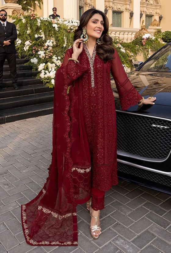03-Piece chiffon Suit With Sequence Embroidery | Ready To Wear
