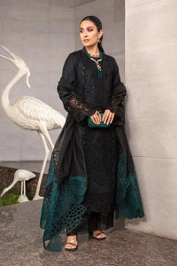 Midnight Emerald - Luxury Cotton Suit With Embroidery - Ready To Wear