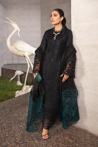 Midnight Emerald - Luxury Cotton Suit With Embroidery - Ready To Wear
