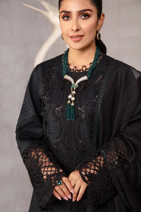 Midnight Emerald - Luxury Cotton Suit With Embroidery - Ready To Wear