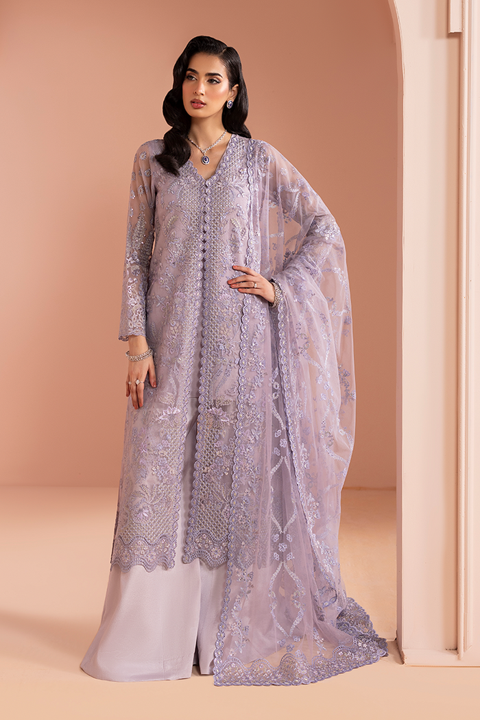 Lavender Mist Embroidered Chiffon 03 Peace Suit - Ready To Wear