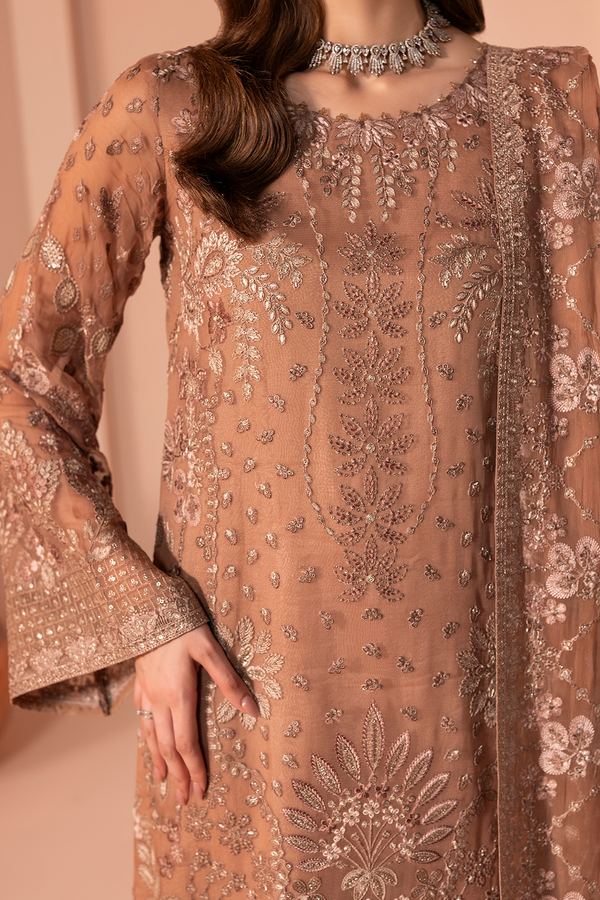 Murawwat by Lavish  Heavy Embroidered Ciffion 03 Piece Suit- Ready To Wear