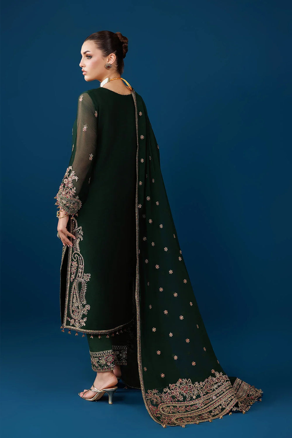 03-Piece Chiffon Suit With Silk Dupatta | Ready To Wear