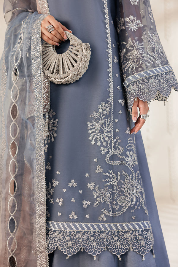 Zarif - Bayaan Heavy  Embroidered Ciffion 03 Piece Suit- Ready To Wear