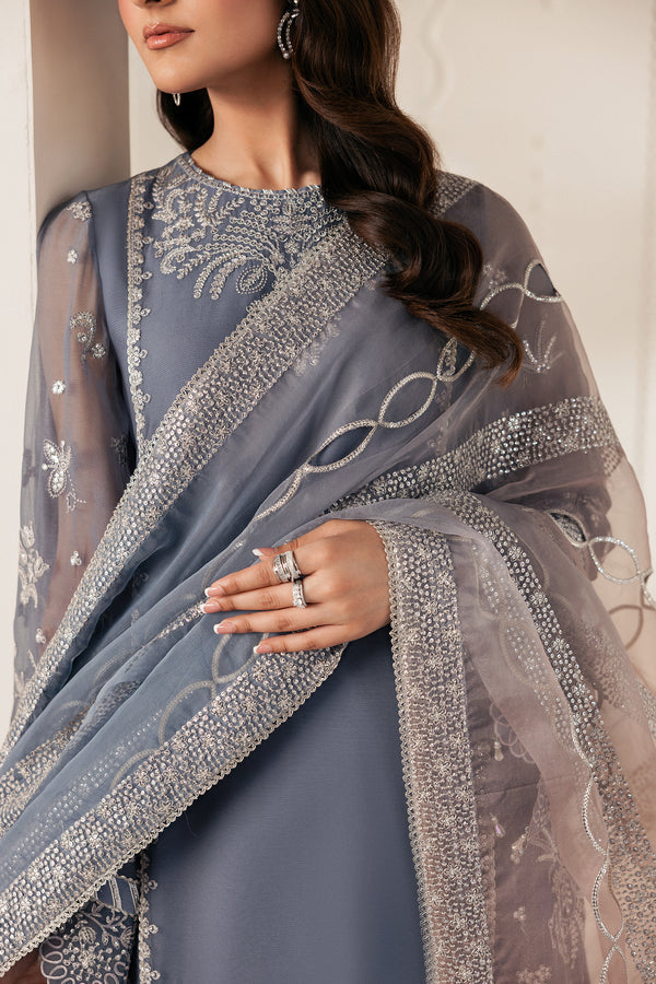 Zarif - Bayaan Heavy  Embroidered Ciffion 03 Piece Suit- Ready To Wear