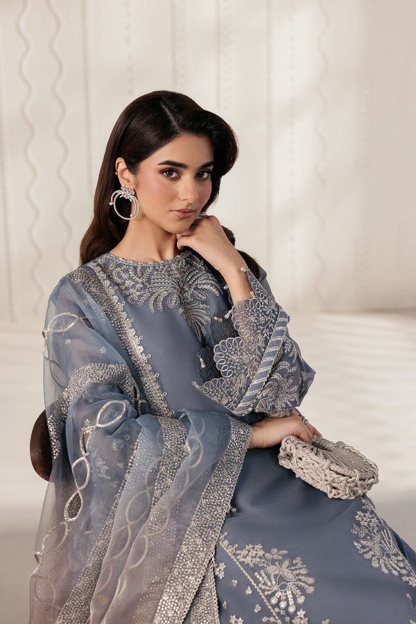 Zarif - Bayaan Heavy  Embroidered Ciffion 03 Piece Suit- Ready To Wear