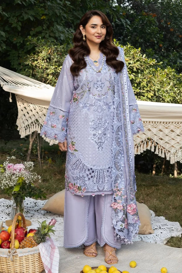 03-Piece Embroidered Lawn Suit With Jacquard Dupatta | Ready To Wear