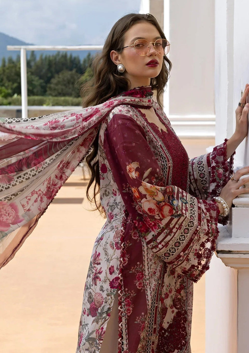 Elaaf Ruby Lady  03-Piece Embroidered Lawn Suit - Ready To Wear