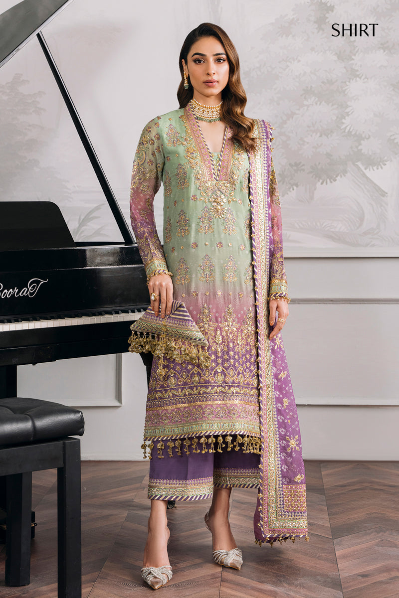 Baroque Heavy Embroidered Ciffon 03 Peace  Suit - Ready To Wear