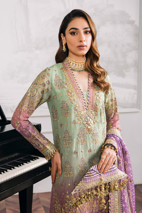 Baroque Heavy Embroidered Ciffon 03 Peace  Suit - Ready To Wear