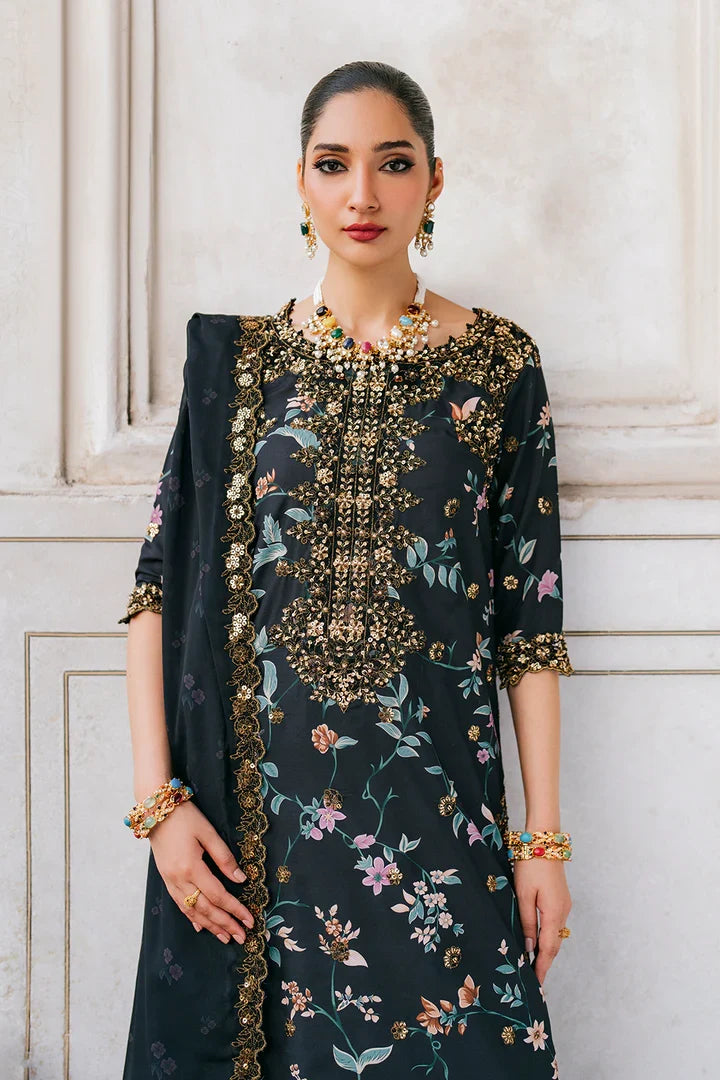 03-Piece Printed Lawn Suit With Embroidery | Ready To Wear