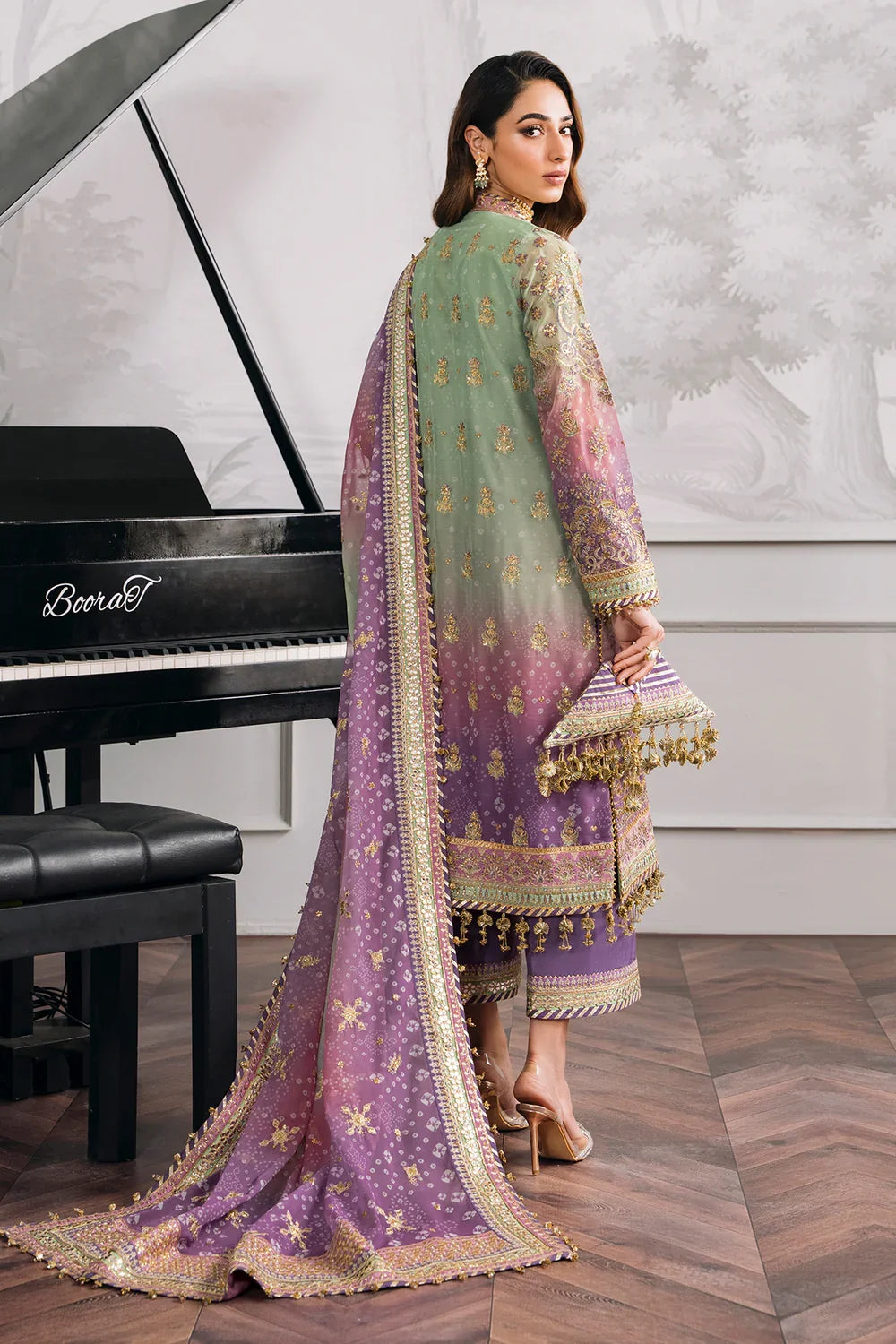 03-Piece Embroidered Chiffon Suit | Ready To Wear