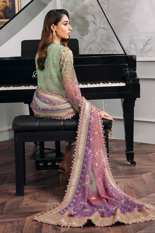 Baroque Heavy Embroidered Ciffon 03 Peace  Suit - Ready To Wear