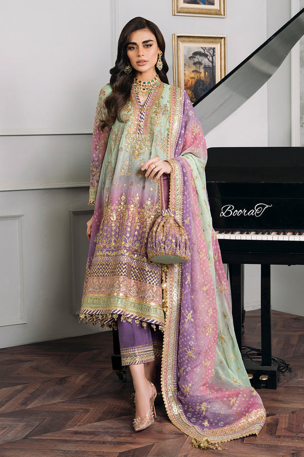 Baroque Heavy Embroidered Ciffon 03 Peace  Suit - Ready To Wear