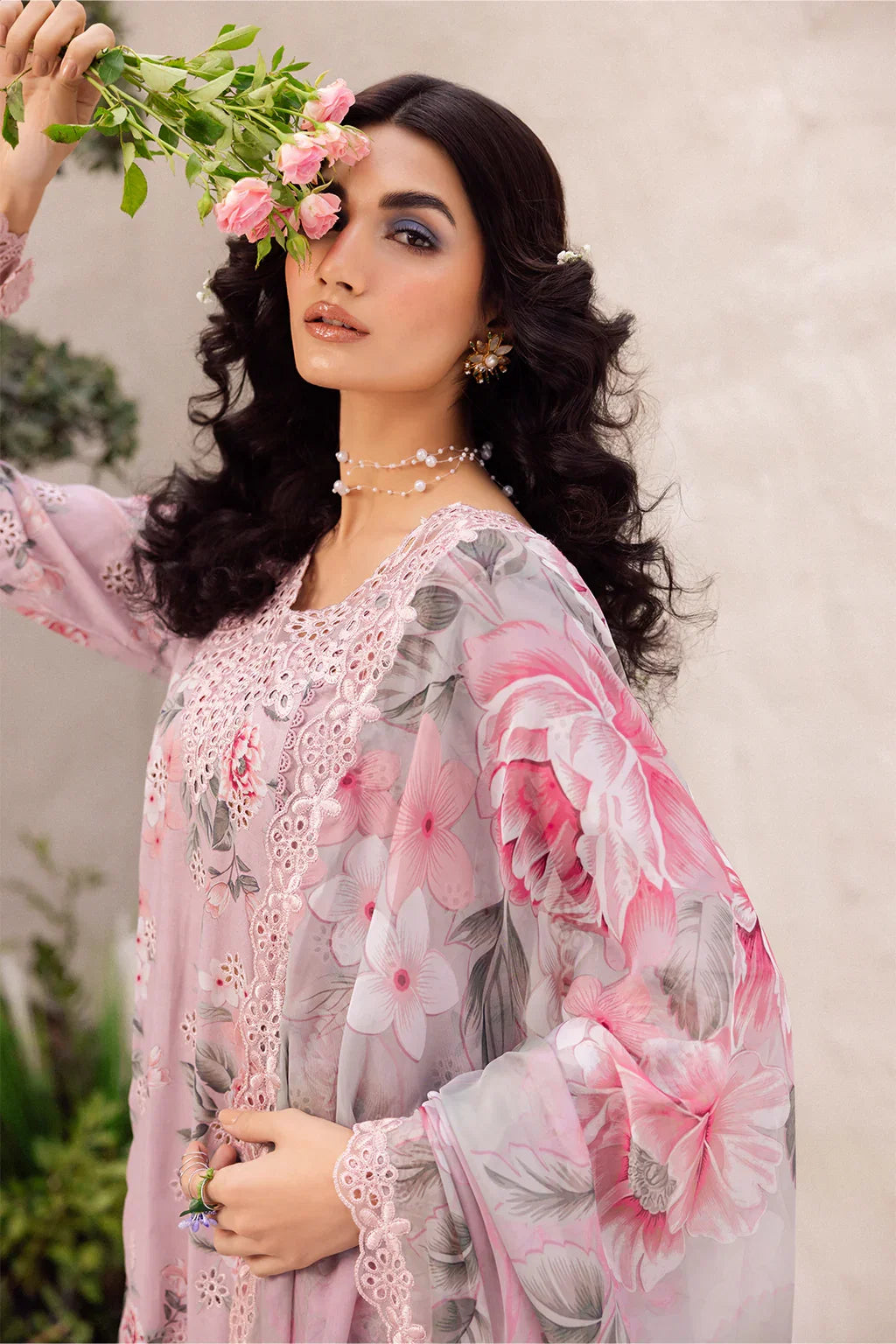 03-Piece Printed Lawn Suit With Embroidery | Ready To Wear