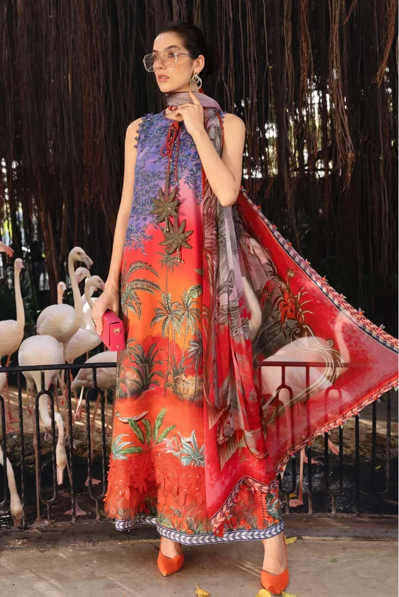 Violet Sunrise - 3 Piece Embroidered Lawn Suit | Ready To Wear