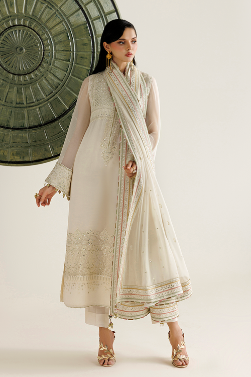 Jazmin Mirelle Heavy Embroidered Ciffion 03 Piece Suit- Ready To Wear