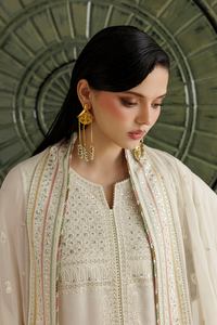 Jazmin Mirelle Heavy Embroidered Ciffion 03 Piece Suit- Ready To Wear
