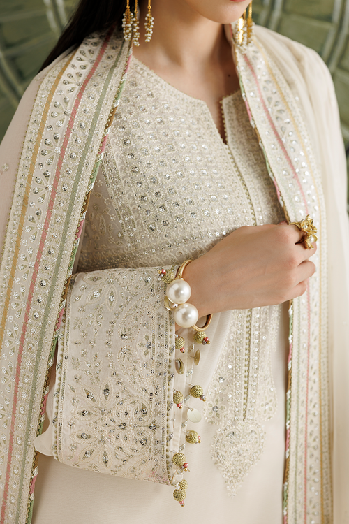 Jazmin Mirelle Heavy Embroidered Ciffion 03 Piece Suit- Ready To Wear