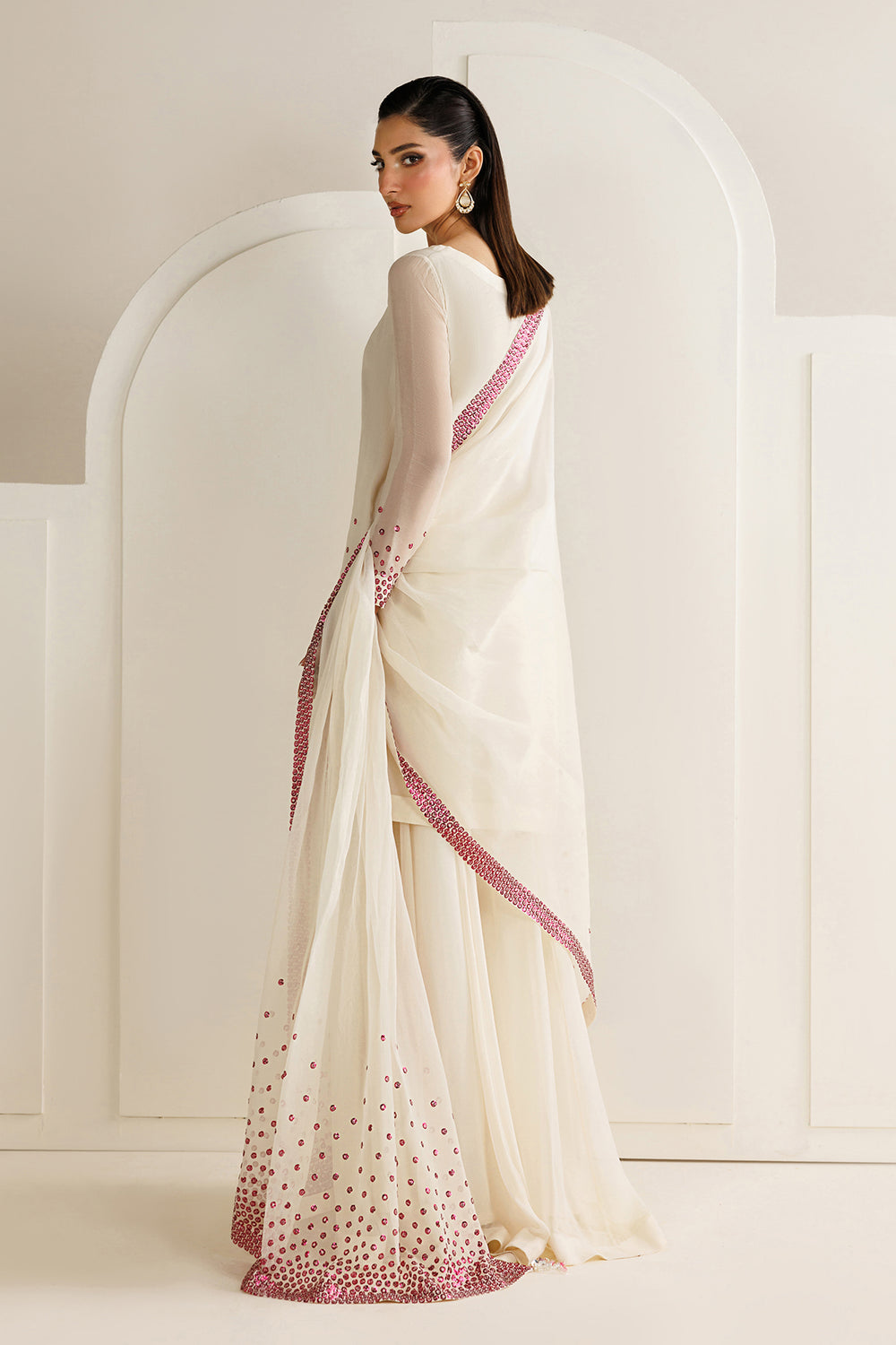 03-Piece Luxury Embroidered Chiffon Suit - Ready To  Wear