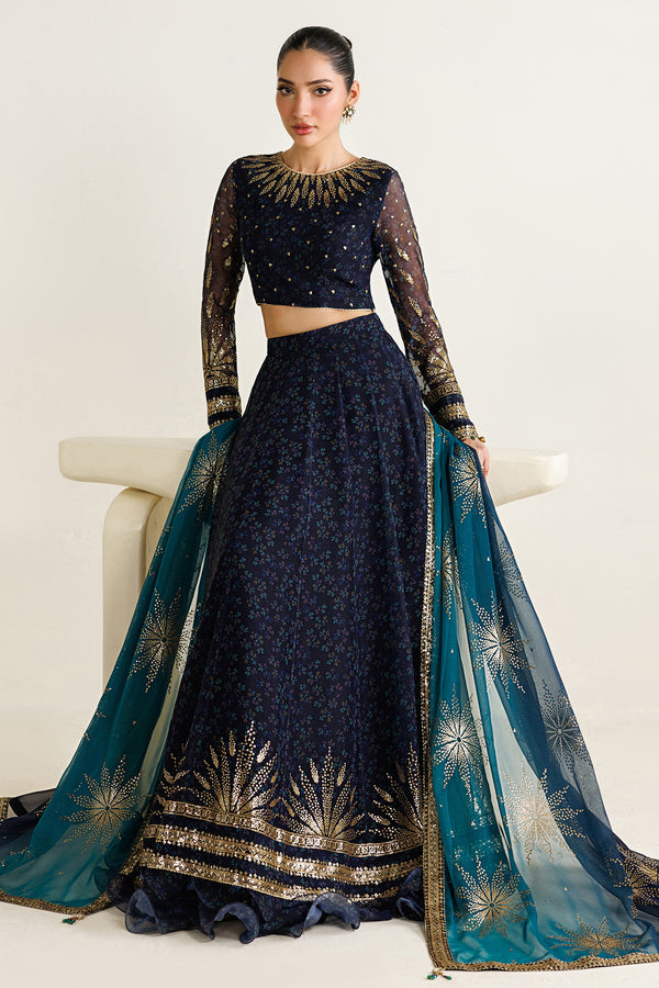 Jazmin Heavy Embroidered Ciffion 03 Piece Suit- Ready To Wear