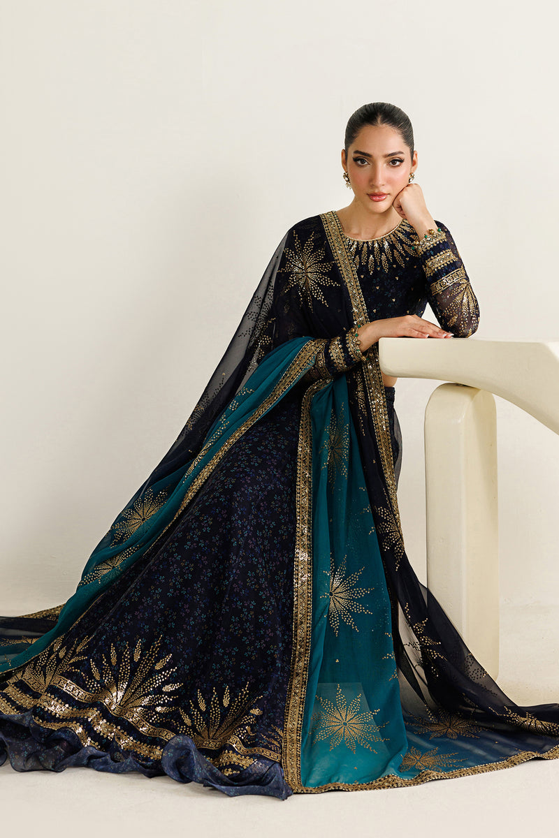 Jazmin Heavy Embroidered Ciffion 03 Piece Suit- Ready To Wear