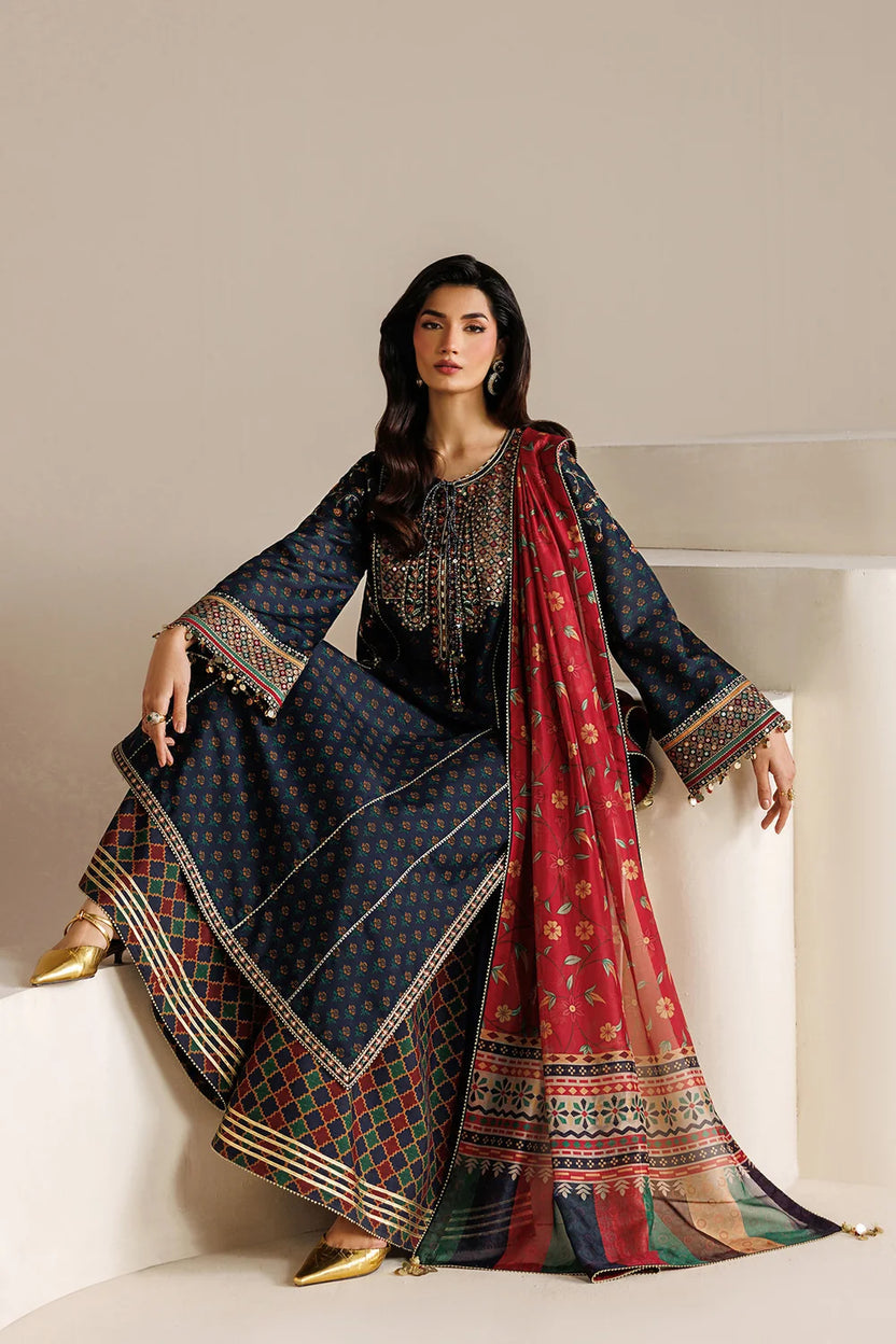 03-Piece Embroidered Lawn Suit - Ready To Wear