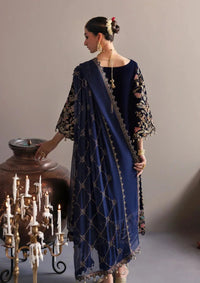 03-Piece Embroidered Velvet Suit With Chiffon Dupatta - Ready To Wear