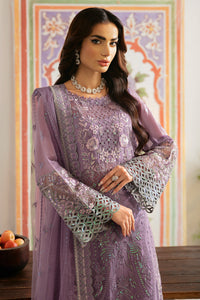 Ramsha Mauve Luxury Heavy Embroidered Ciffion 03 Piece Suit- Ready To Wear