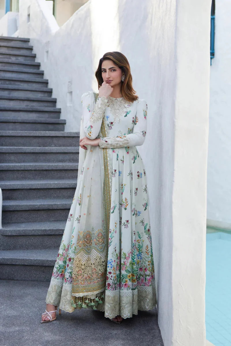 03-Piece Lawn Frock With Embroidery | Ready To Wear