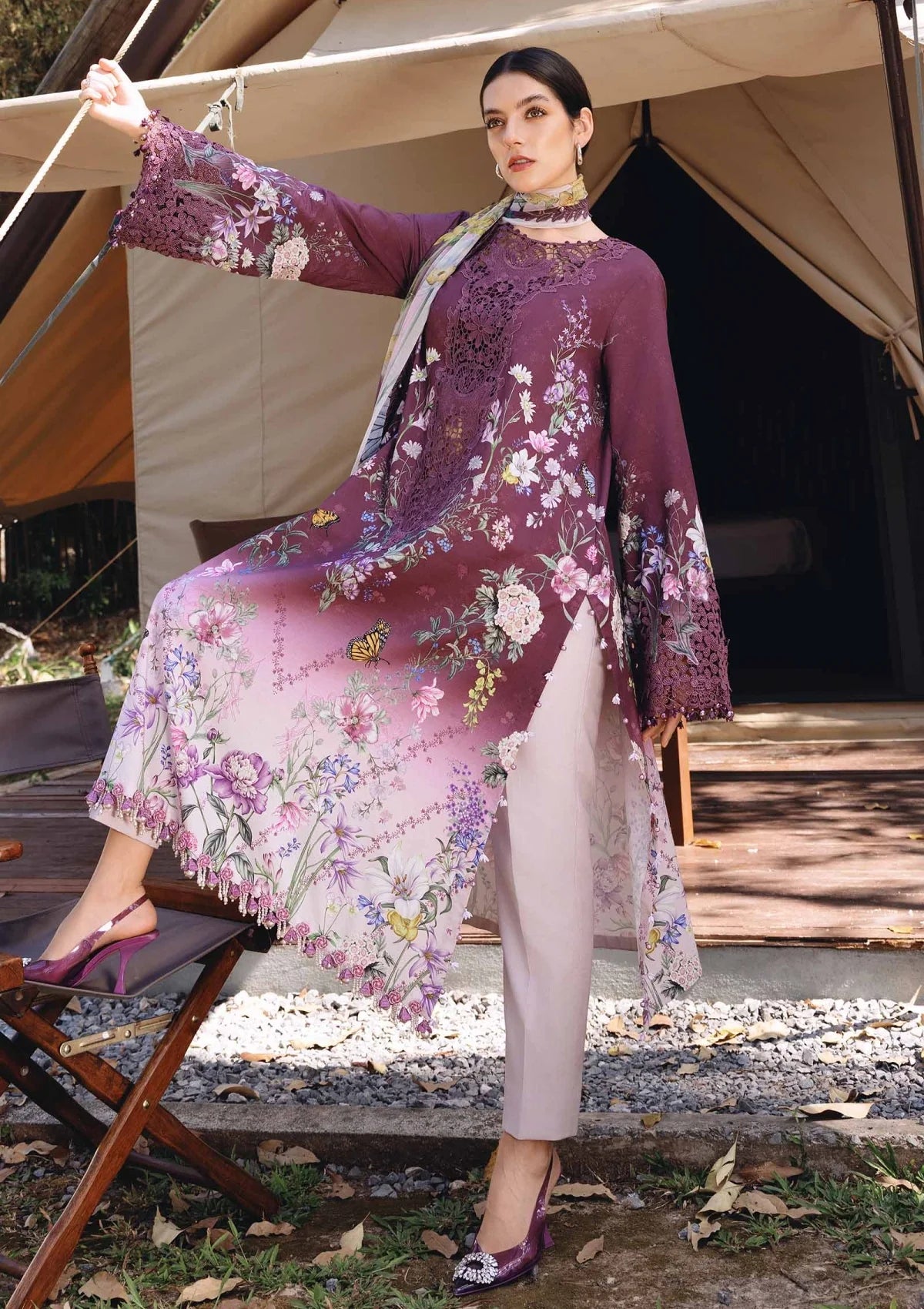 03-Piece Printed Lawn Suit | Ready To Wear