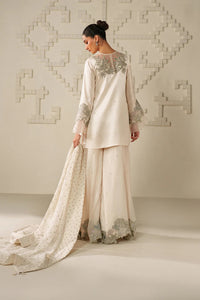 Moon light Ivory: Embroidered Chiffon 03 Peace Suit -  Ready To Wear