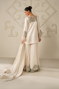 Iznik Ramen Silk  Luxury  Embroidered Ciffion 03 Piece Suit- Ready To Wear