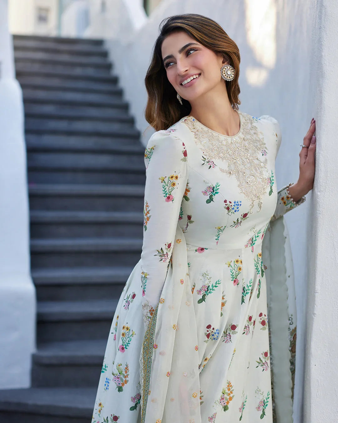 03-Piece Lawn Frock With Embroidery | Ready To Wear