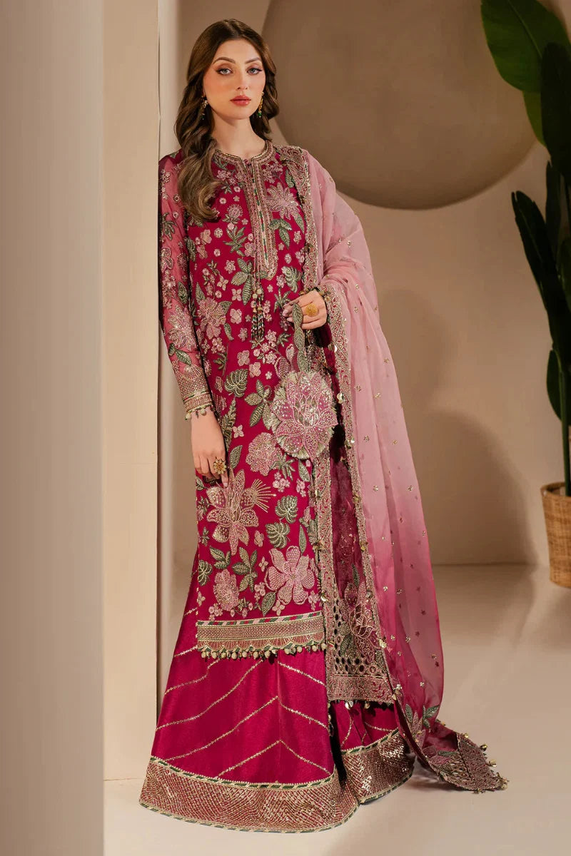 03-Piece Embroidered Chiffon Suit With Net DUpatta | Ready To Wear