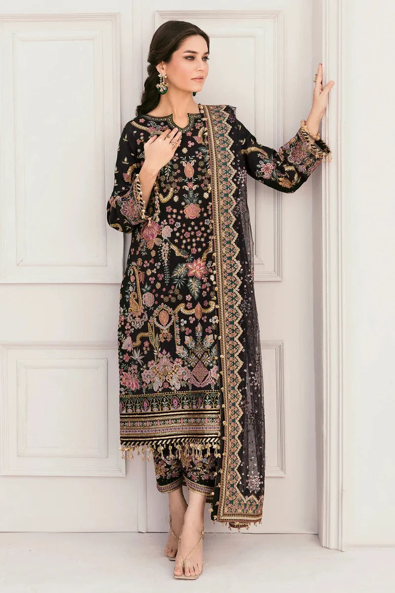 03-Piece Net Suit With Embroidery | Ready To Wear