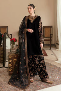 Jazmin Baroque Micro Velvet Heavy Embroidered  03 Piece Suit- Ready To Wear