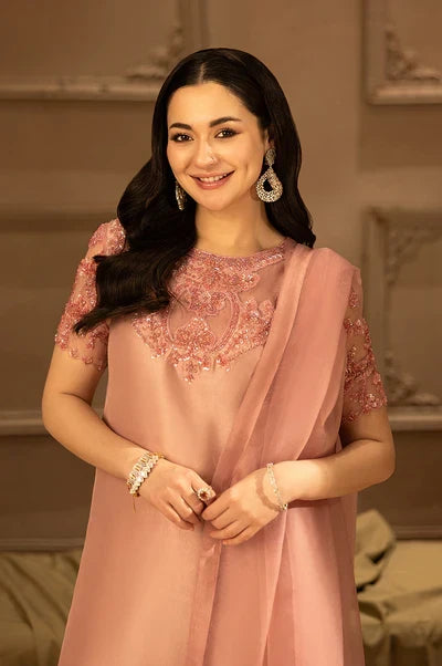 03-Piece Shamoz Silk Suit With Organza Dupatta | Ready To Wear