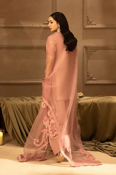 03-Piece Shamoz Silk Suit With Organza Dupatta | Ready To Wear