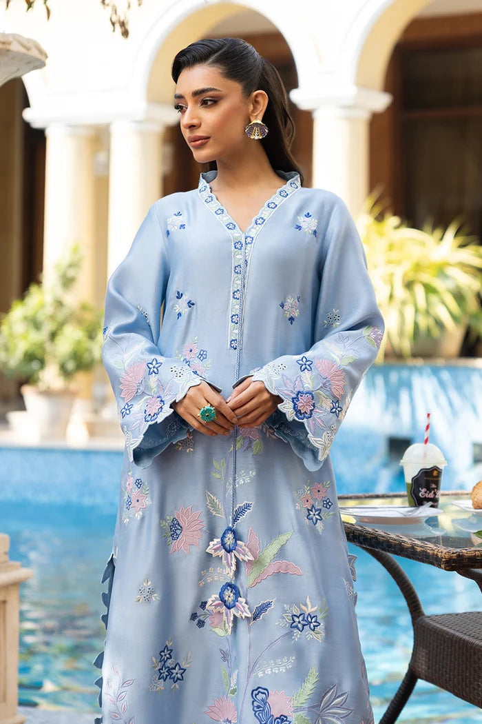 03-Piece Shamooz SIlk Suit With Organza Dupatta -  Ready To Wear