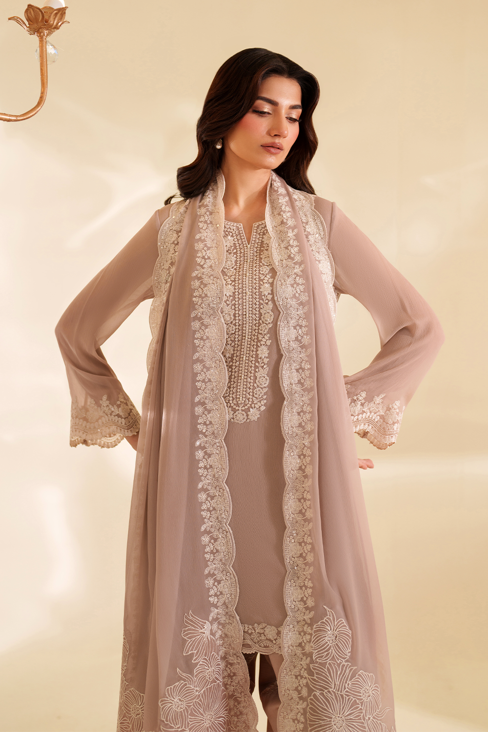 Iznik Festive Formal 3 Peace  Embroidered Chiffon - Ready To Wear