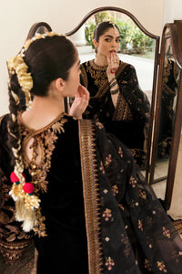 Jazmin Baroque Micro Velvet Heavy Embroidered  03 Piece Suit- Ready To Wear