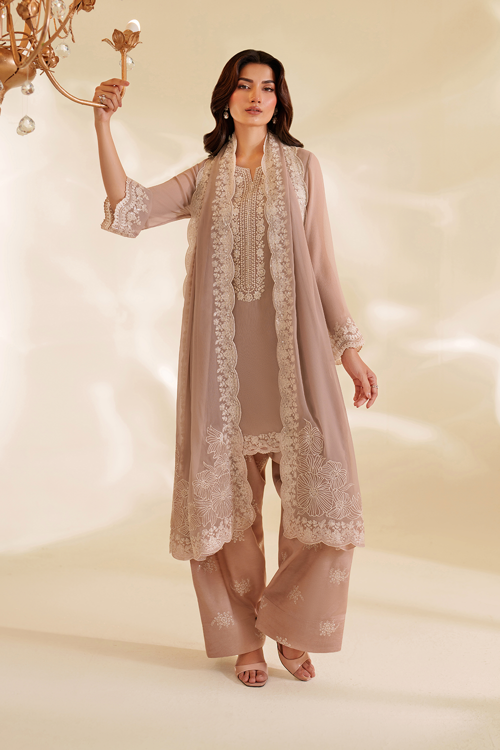 Iznik Festive Formal 3 Peace  Embroidered Chiffon - Ready To Wear