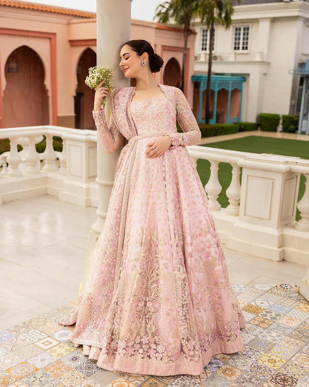 03-Piece Heavy Embroidered Net Maxi | Ready To Wear