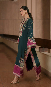 Poshkari Luxury Silk Heavy  Embroidered 03 Peace Suit - Ready To Wear