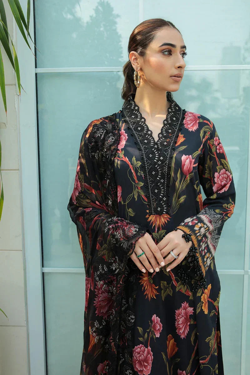 03-Piece Printed Lawn Suit With Embroidery | Ready To Wear