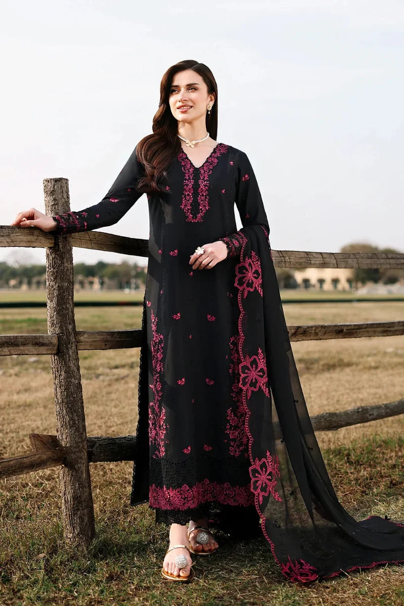 03-Piece Embroidered Chiffon Suit | Ready To Wear